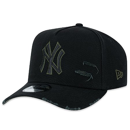 Boné New Era 940 A-Frame New York Yankees MLB Camo Preto