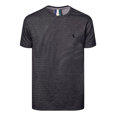 Camiseta Reserva Regular Espinha de Peixe Preta
