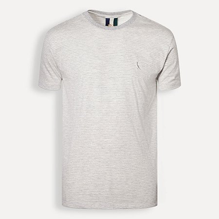 Camiseta Reserva Slim Listras Masculina Mescla
