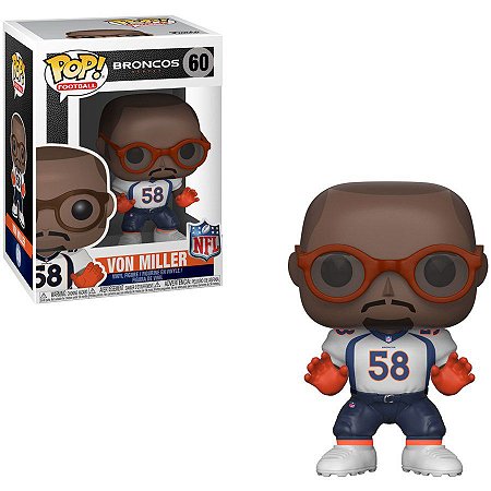 Funko Pop Von Miller 58 Denver Broncos Branco