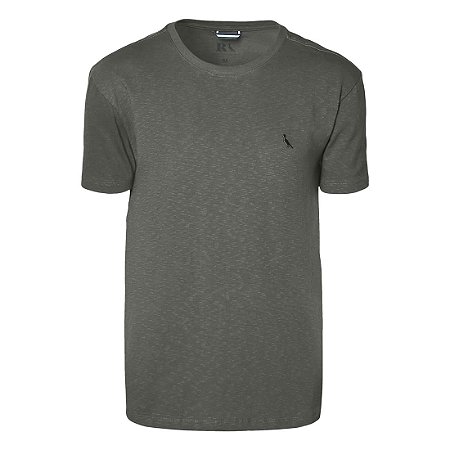 Camiseta Reserva Regular Frame Masculina Cinza Escuro