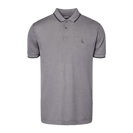Camisa Polo Reserva Piquet Denali Masculina Cinza Escuro