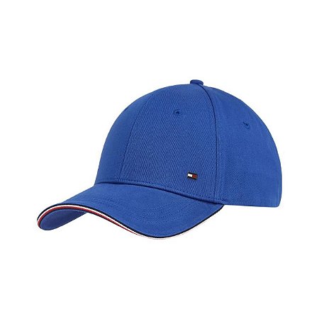 Boné Tommy Hilfiger Cotton 6 Panel Aba Curva Azul Royal