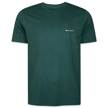 Camiseta Champion Manga Curta Malhão Pes Mc Mini Logo Verde