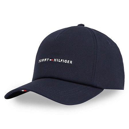 Boné Tommy Hilfiger Th Foundation Soft 6 Panel Azul Marinho