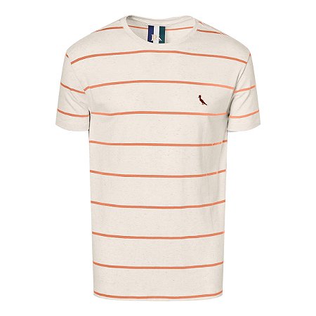Camiseta de Linho Reserva FT Linho Sol Masculina Off White