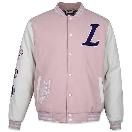Jaqueta Varsity New Era Los Angeles Lakers NBA Sunset Rosa