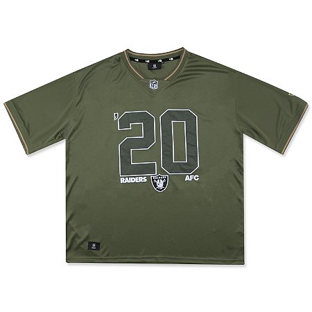 Camiseta Jersey New Era Las Vegas Raiders Camuflada Verde