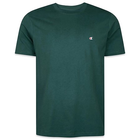 Camiseta Manga Curta Champion Malhão Pes Mc Logo C Verde