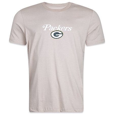 Camiseta New Era Green Bay Packers Logo History Caqui