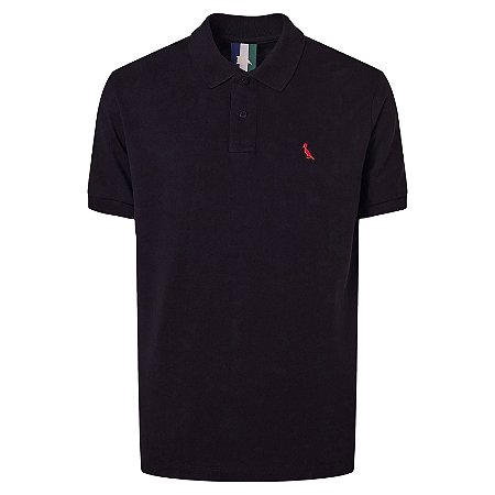 Camisa Polo Reserva Piquet Class Red Bird Masculina Preta