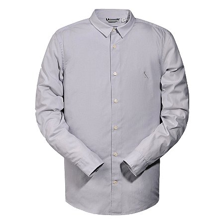 Camisa Social Reserva Manga Longa Porto Cinza