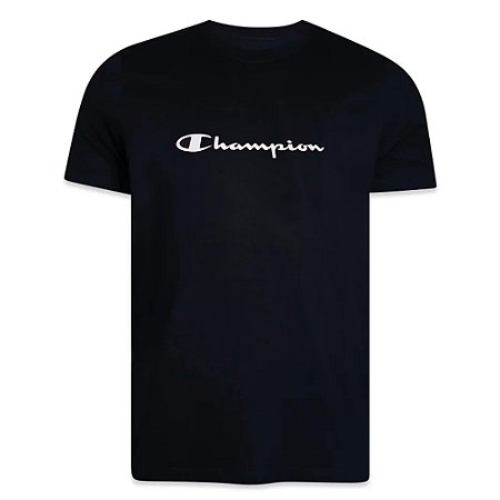 Camiseta Manga Curta Champion Mc Carry Over Clas Preto