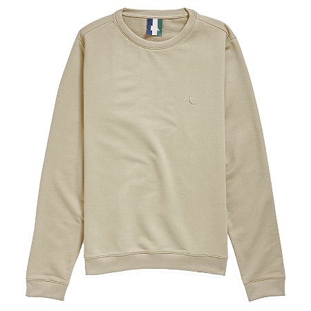 Moletom Suéter Reserva Basico New Masculino Bege Areia