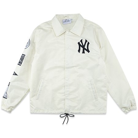 Jaqueta New Era de Botão New York Yankees MLB Coach Off Whi