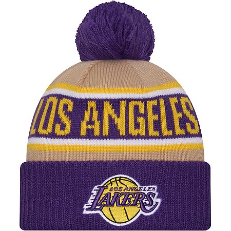 Gorro New Era NBA Draft 2024 Los Angeles Lakers PomPom