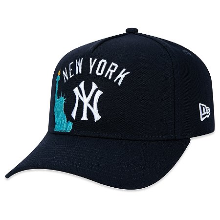 Boné New Era 940 A-Frame SN New York Yankees MLB Fan Marinho