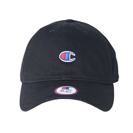 Boné Champion Masculino Baseball Six Aba Curva C Log Preto
