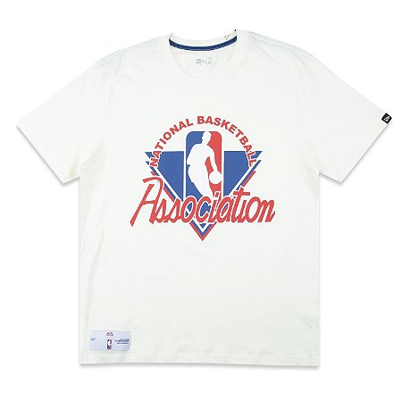 Camiseta New Era NBA Logo Fashion Fanpage Masculina Offwhite
