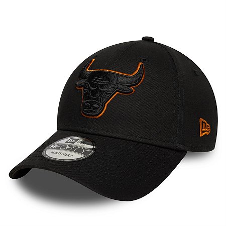 Boné New Era 940 Chicago Bulls NBA Team Outline Preto