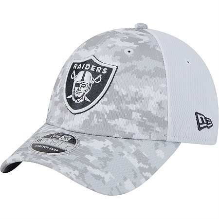 Boné New Era 940 Las Vegas Raiders Salute To Service Cinza