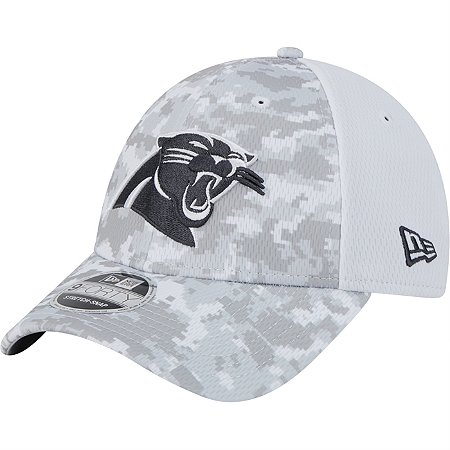 Boné New Era 940 Carolina Panthers Salute To Service Cinza