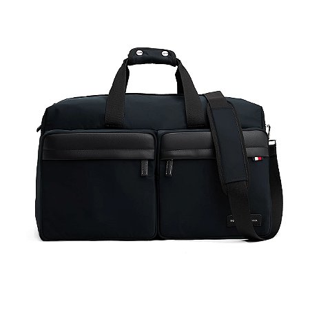 Bolsa Duffle Bag Tommy Hilfiger Logo Patch 36 Litros Preto
