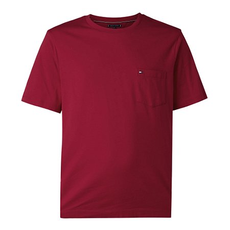 Camiseta Tommy Hilfiger Essential Pocket Tee Vermelho
