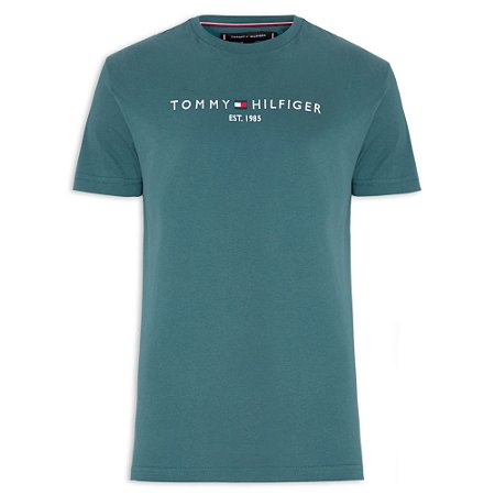 Camiseta Tommy Hilfiger Logo Tee Masculina Azul