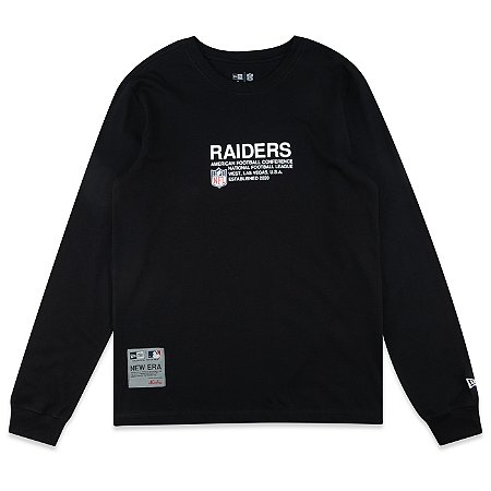 Camiseta Manga Longa New Era NFL Las Vegas Raiders Style