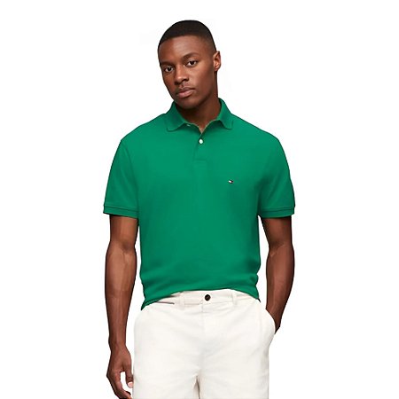 Camiseta Gola Polo Tommy Hilfiger Im 1985 Verde Slim