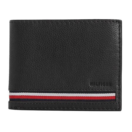 Carteira Tommy Hilfiger Milled Passcase Preto