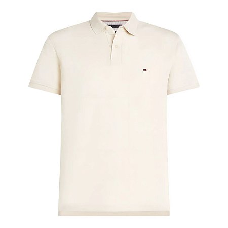 Camisa Polo Tommy Hilfiger Tech Piquet Regular Off White