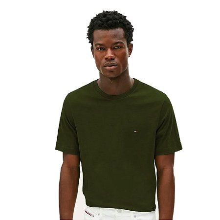 Camiseta Tommy Hilfiger Ess Seasonal Reg Fit Solid Verde