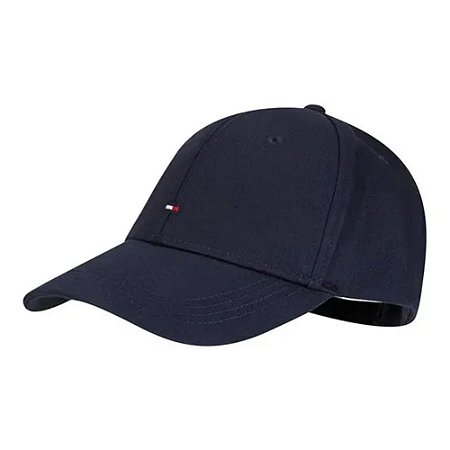 Boné Tommy Hilfiger Th Flag Cotton 6 Panel Azul Marinho