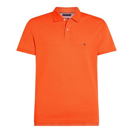 Camiseta Gola Polo Tommy Hilfiger Im 1985 Slim Laranja