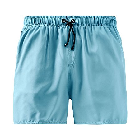 Bermuda Reserva de Praia Liso Basico Masculino Azul Claro