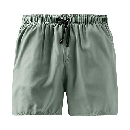Bermuda Reserva de Praia Liso Basico Masculino Verde Claro