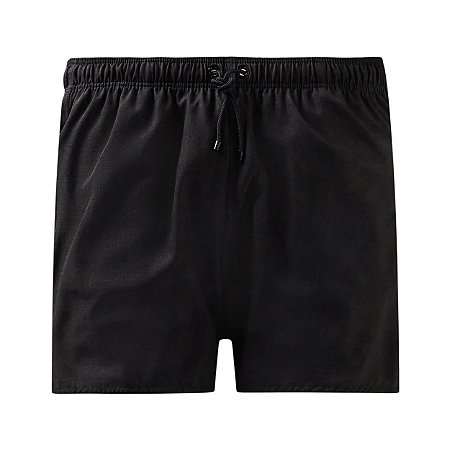 Bermuda Reserva Short de Praia Basico Textura Preto Fuligem