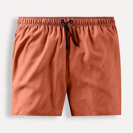 Bermuda Reserva Short de Praia Basico Textura Laranja