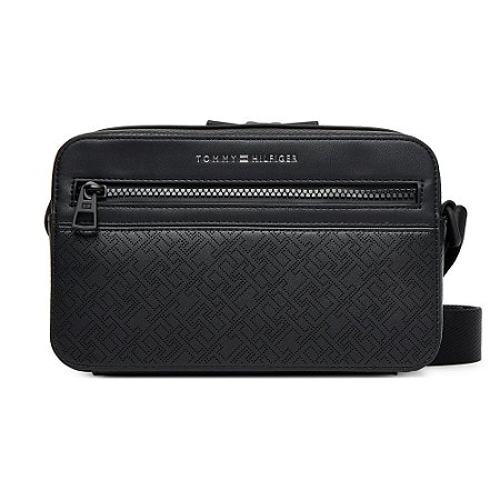 Shoulder Bag Tommy Hilfiger Monogram Ew Reporter Preto