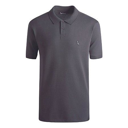 Camisa Polo Reserva Algodão Pima Piquet Masculino Cinza
