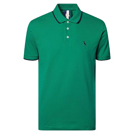 Camisa Polo Reserva Friso Unico Masculino Verde Bandeira