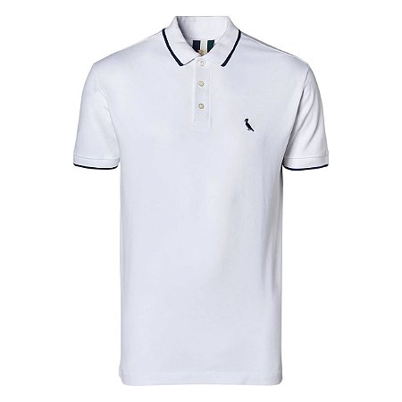 Camisa Polo Reserva Enxuto Friso Unico Masculino Branco