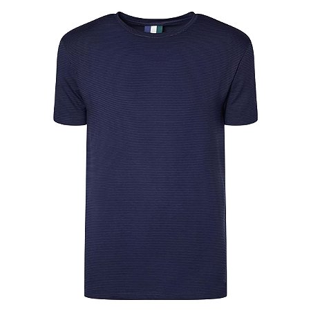 Camiseta Reserva Slim Listra Modal Masculino Azul Marinho