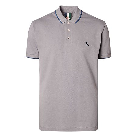 Camisa Polo Reserva Friso Unico Masculino Masculino Cinza