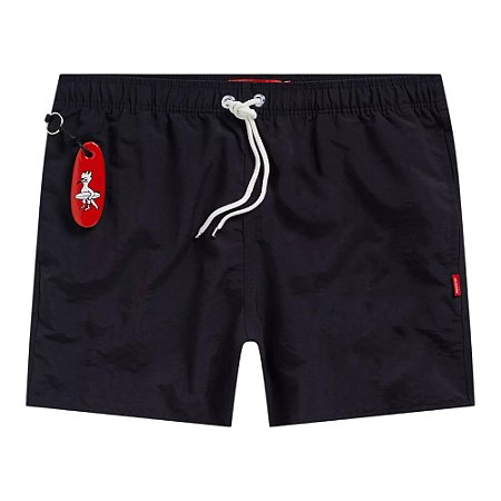 Bermuda Reserva de Praia Liso Premium Masculino Preto