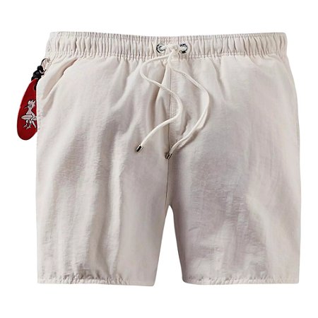 Bermuda Reserva de Praia Liso Premium Masculino Off White