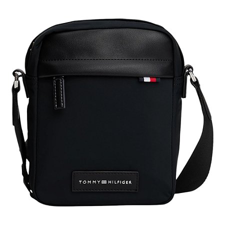Bolsa Shoulder Bag Tommy Hilfiger Nylon Mini Preto Masculino