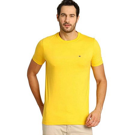 Camiseta Tommy Hilfiger Ess Seasonal Reg Fit Solid Amarelo